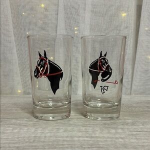 Vintage Horse Design Glasses